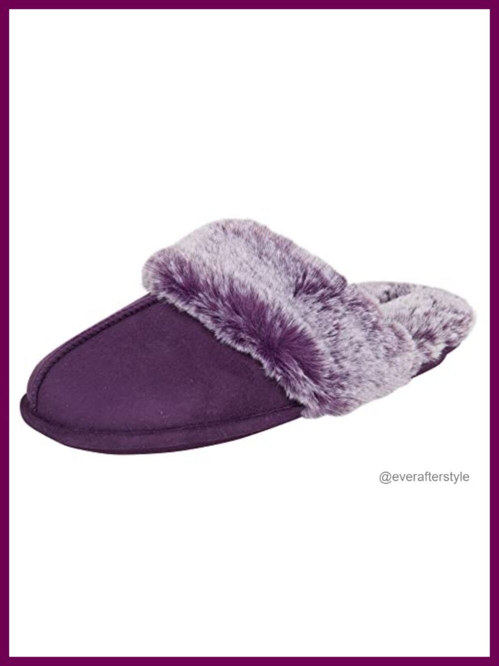 Faux Fur Memory Foam Slip-On House Slippers Anti-Skid Sole